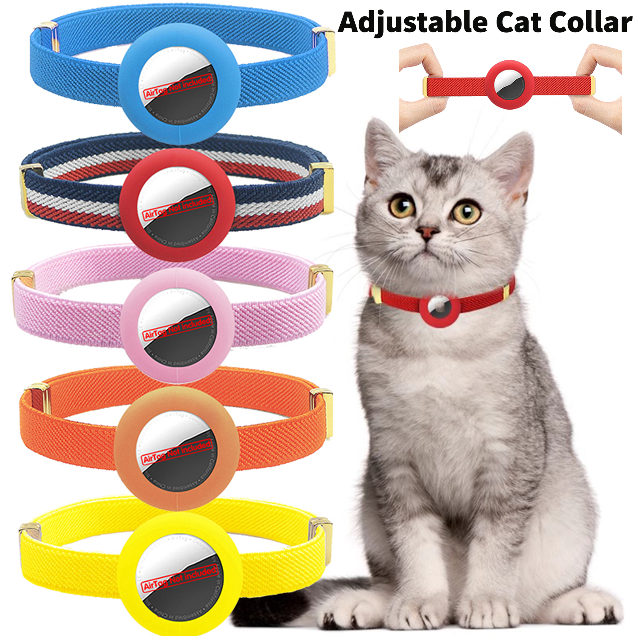 Pet Gps Tracker Collar - Cute Breakaway Cat Collar Elastic GPS