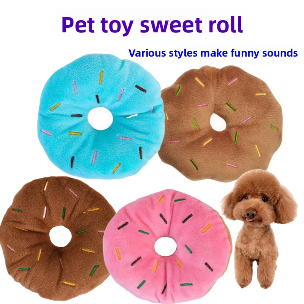Pet Supplies Amazon - Pet Voice Dog Plush Doughnut Toys
