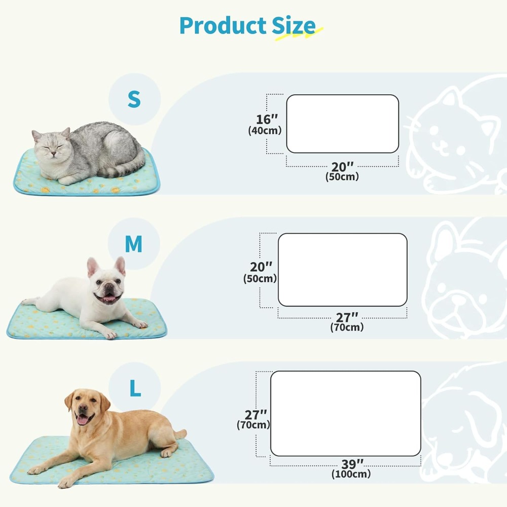 Ice Silk Pet Cooling Mat for D - Dog Cooling Mat avis et prix
