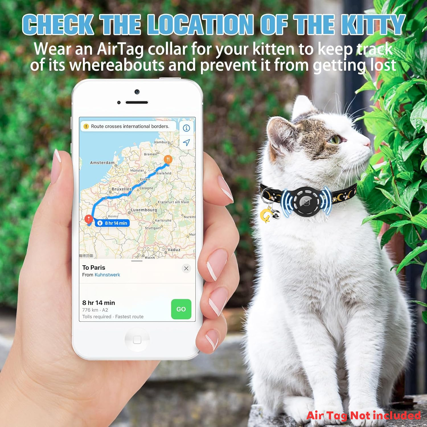 Cute Cat Collar with Airtag Ho - Pet Gps Tracker Collar avis et prix