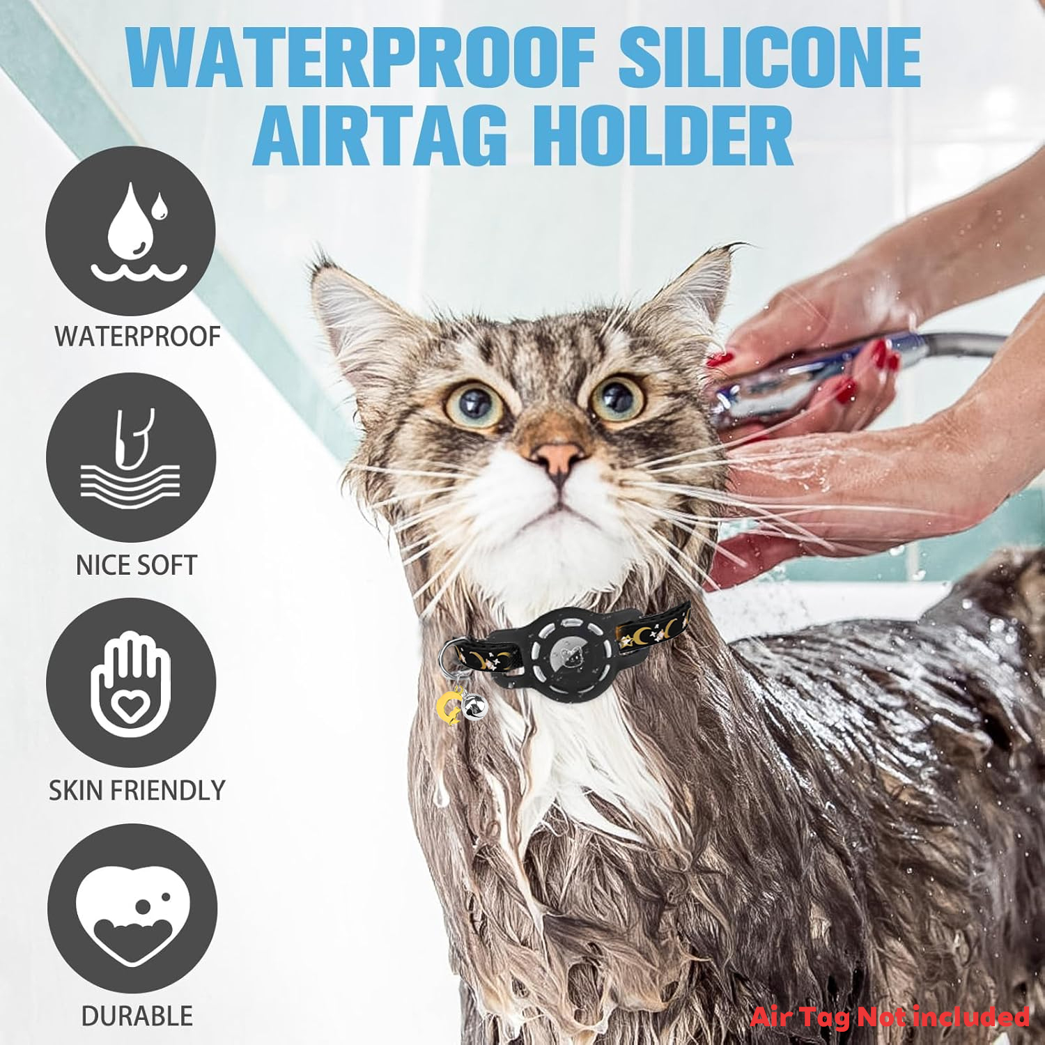 Cute Cat Collar with Airtag Ho - Pet Gps Tracker Collar avis et prix