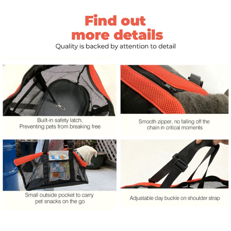 Pet Carrier Bags Mesh Breathab - Pet Supplies For Less avis et prix