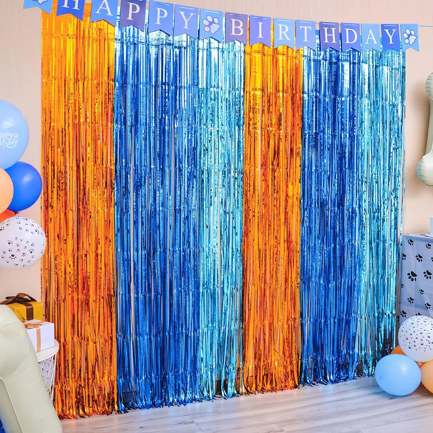 Orange Blue Dog Foil Fringe Cu - Pet Supplies Store avis et prix