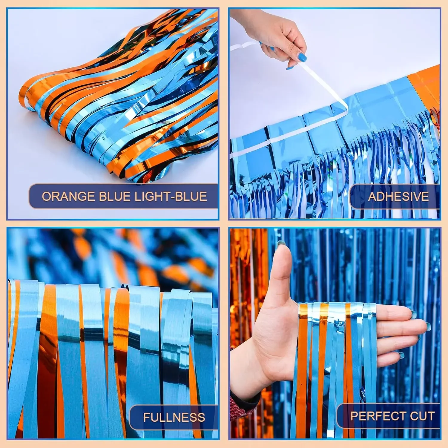 Orange Blue Dog Foil Fringe Cu - Pet Supplies Store avis et prix