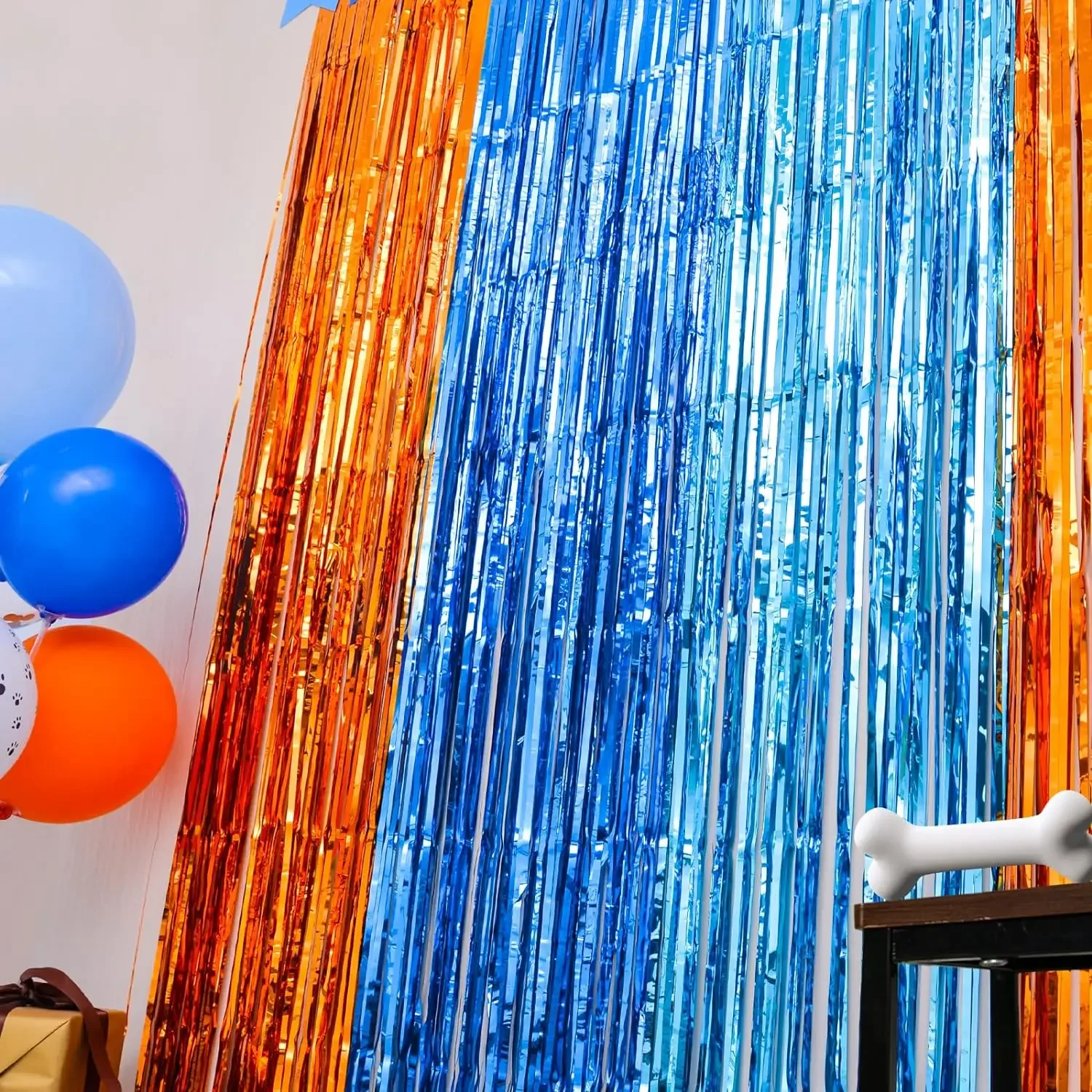 Orange Blue Dog Foil Fringe Cu - Pet Supplies Store avis et prix